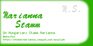 marianna stamm business card
